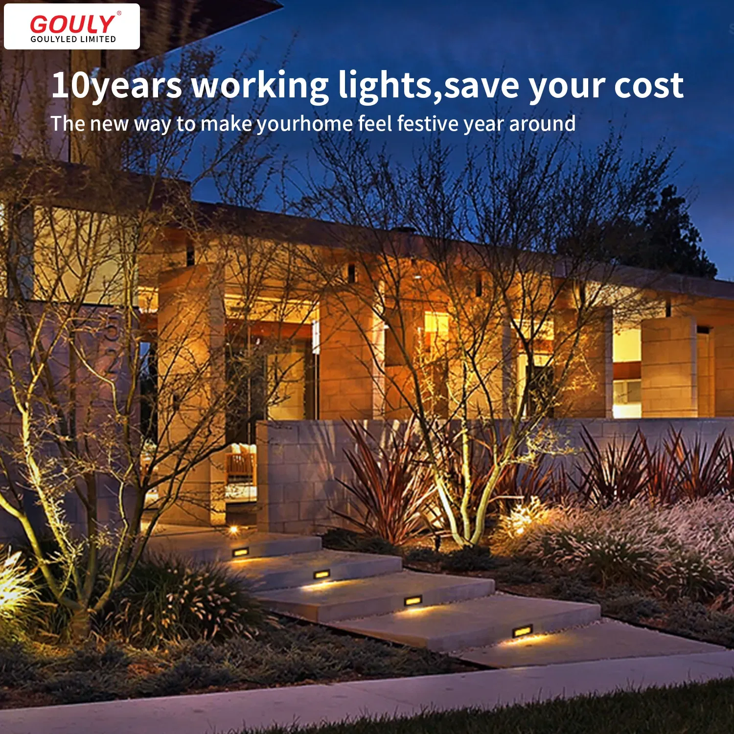 outdoor led deck stair lighting
